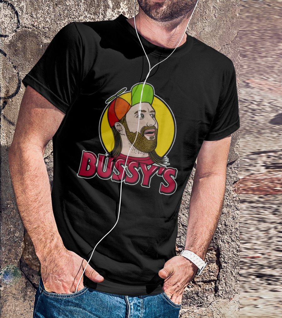 Bunker Branding Leigh Mcnasty Bussy's Retro Cartoon Hat T-Shirt