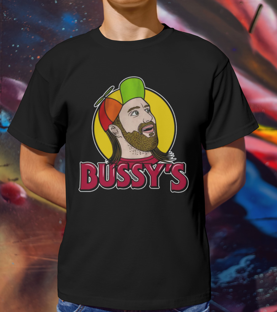 Bunker Branding Leigh Mcnasty Bussy's Retro Cartoon Hat T-Shirt