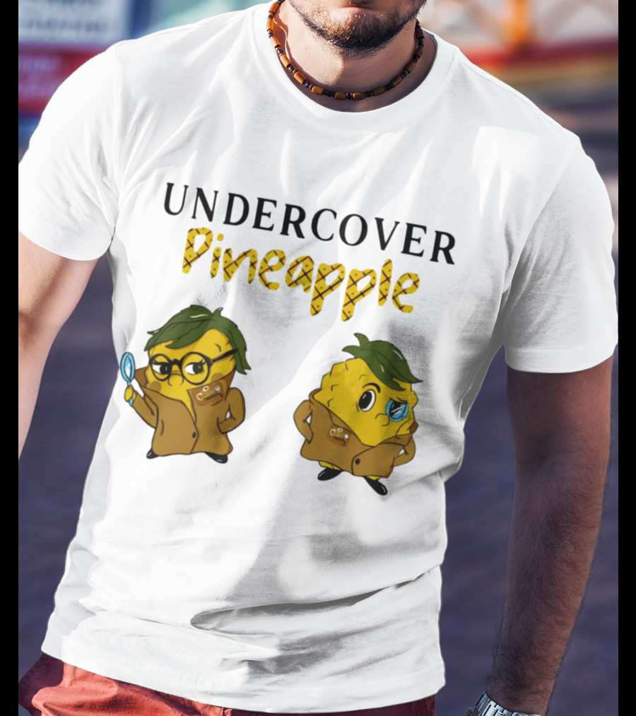 Crime Weekly Podcast Merch Undercover Pineapple Detective Characters Duo T-Shirt