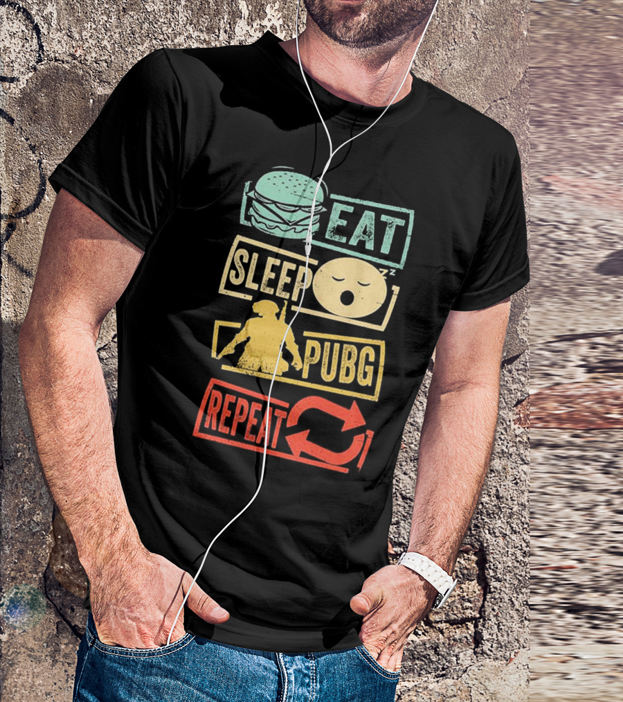 Eat Sleep PUBG Repeat Gaming Lifestyle Cycle T-Shirt