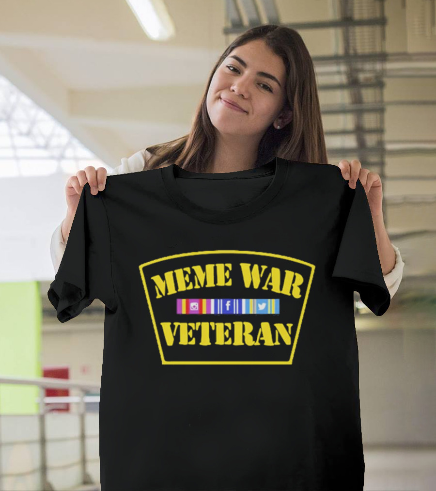 Meme War Veteran Social Media Icons Patch T-Shirt