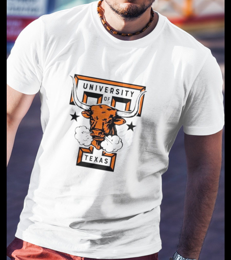 University Of Texas Longhorn Monogram Smoky Bull T-Shirt