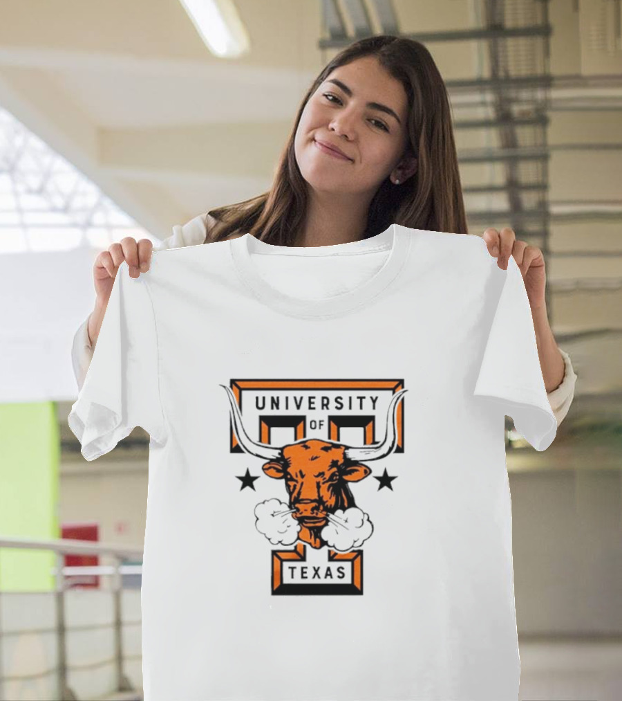 University Of Texas Longhorn Monogram Smoky Bull T-Shirt