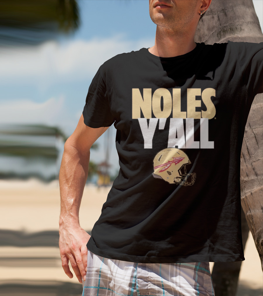Noles Y'all Florida State Seminoles Helmet T-Shirt