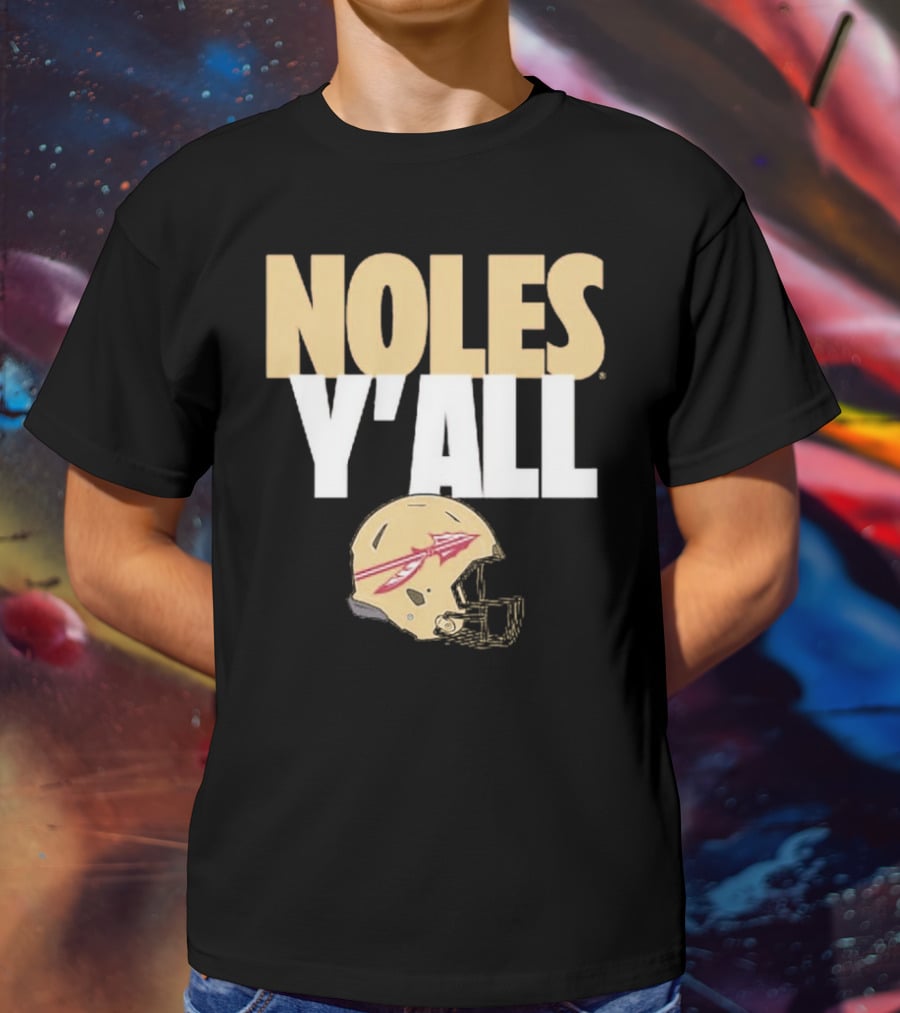 Noles Y'all Florida State Seminoles Helmet T-Shirt
