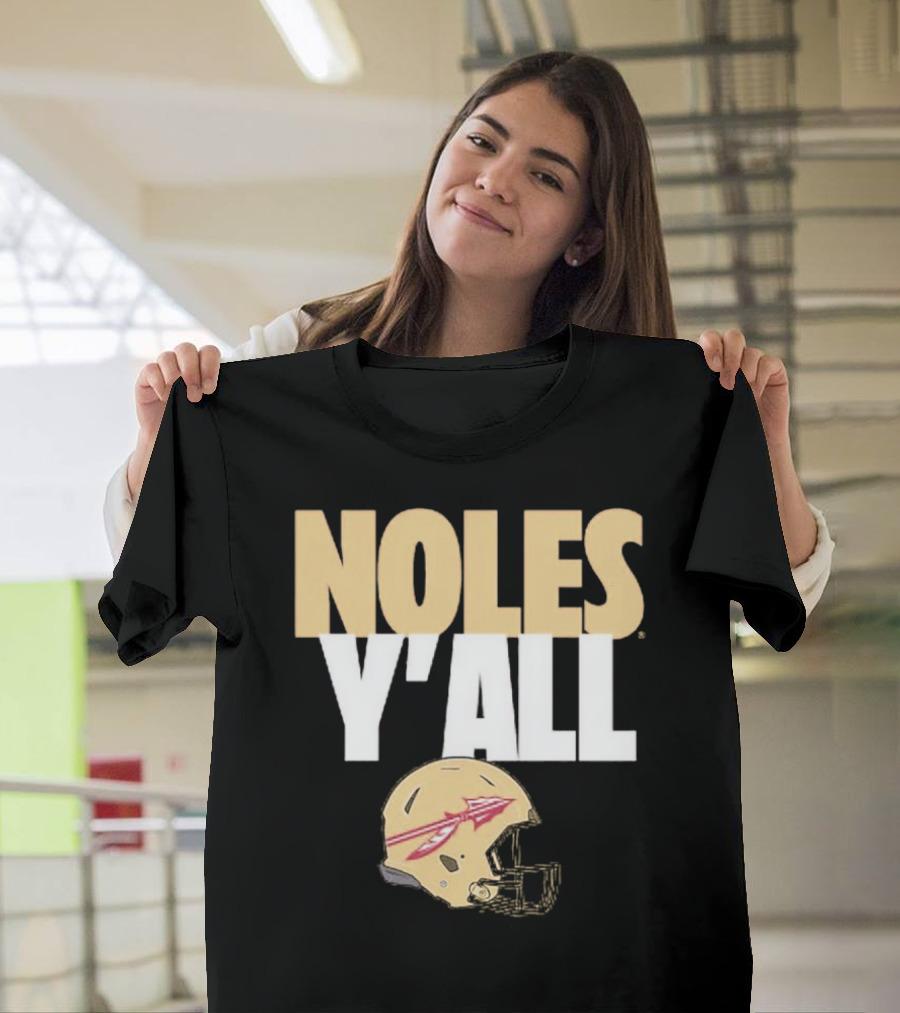 Noles Y'all Florida State Seminoles Helmet T-Shirt