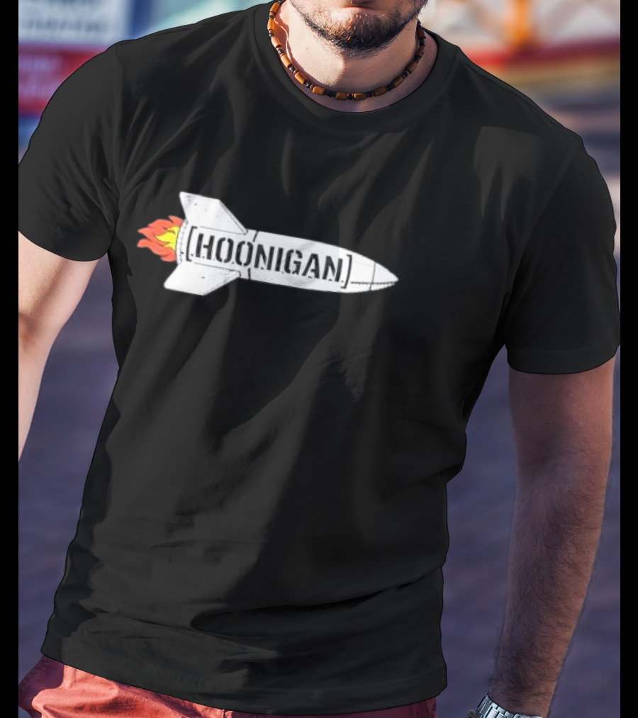 Hoonigan Rocket With Flames T-Shirt
