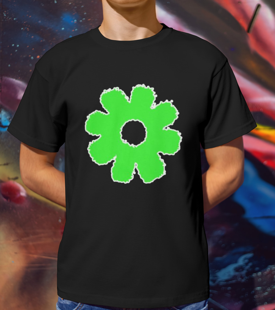 Scowl Neon Green Flower T-Shirt