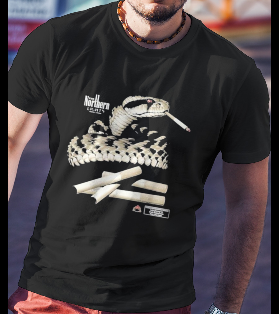 Northern Lights Snake With Smoking T-Shirt