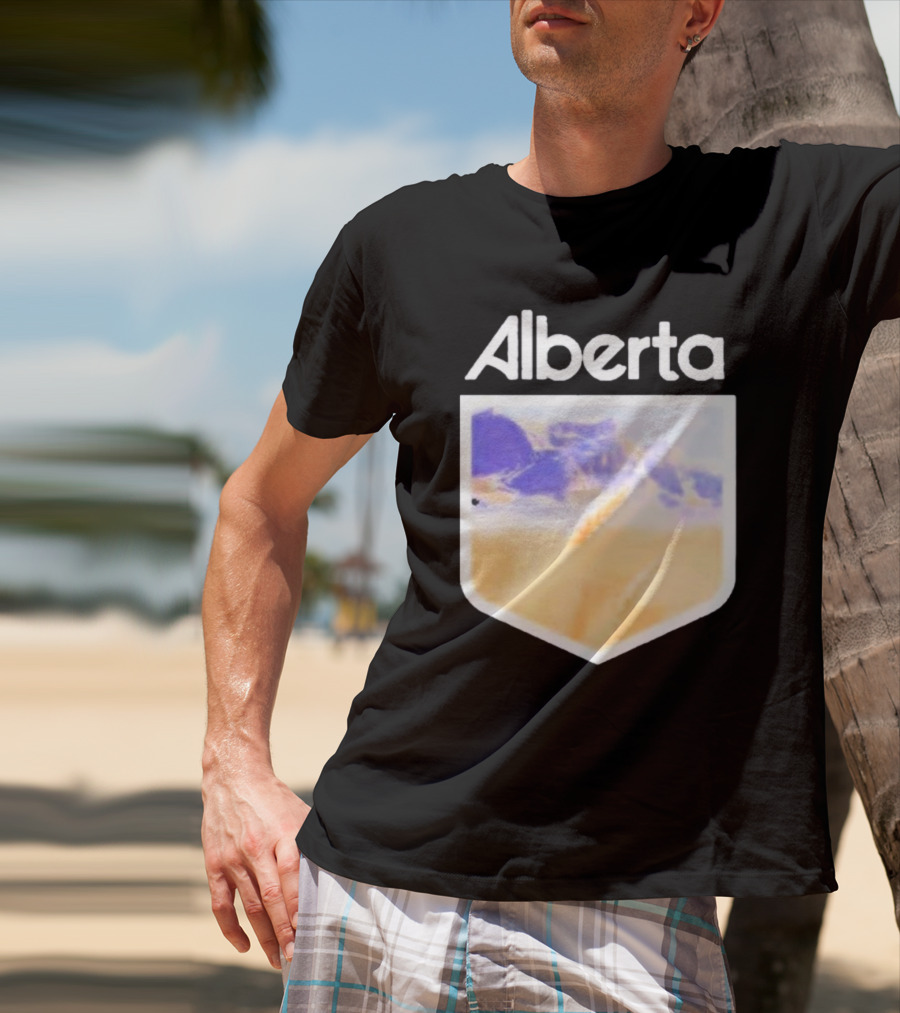 Alberta Mountain Scenic Shield Vitamin Deer Alberta Life T-Shirt