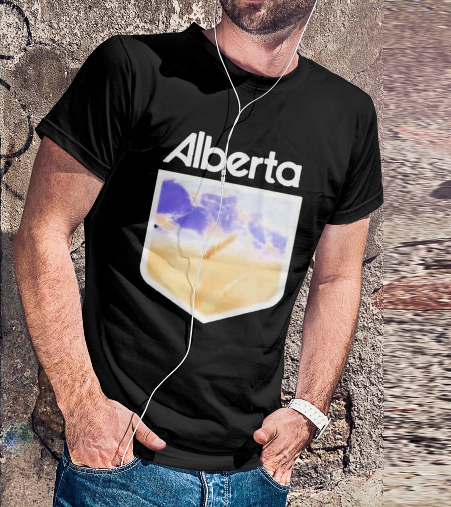 Alberta Mountain Scenic Shield Vitamin Deer Alberta Life T-Shirt