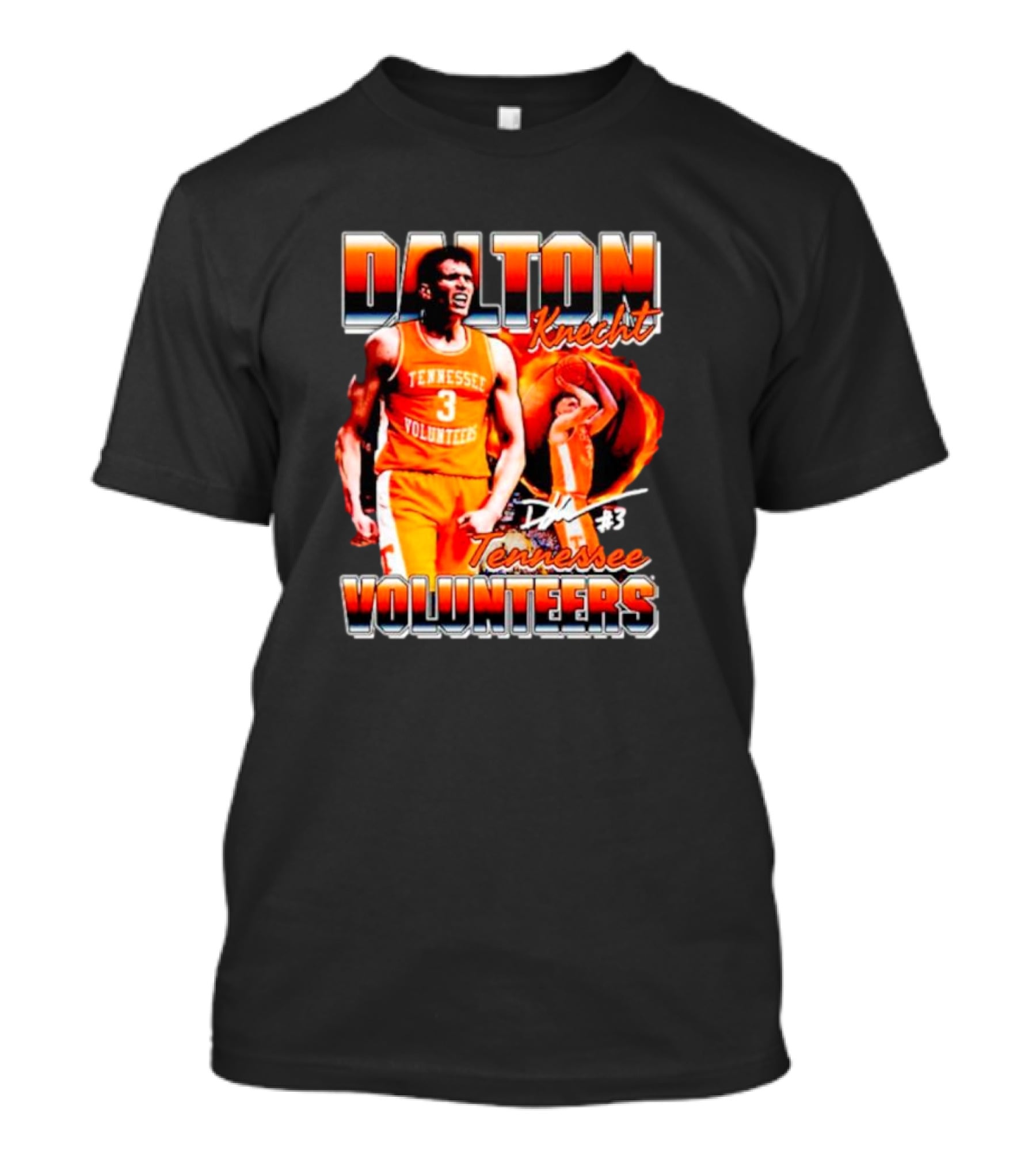 Dalton Knecht Tennessee Volunteers #3 Signature T-Shirt