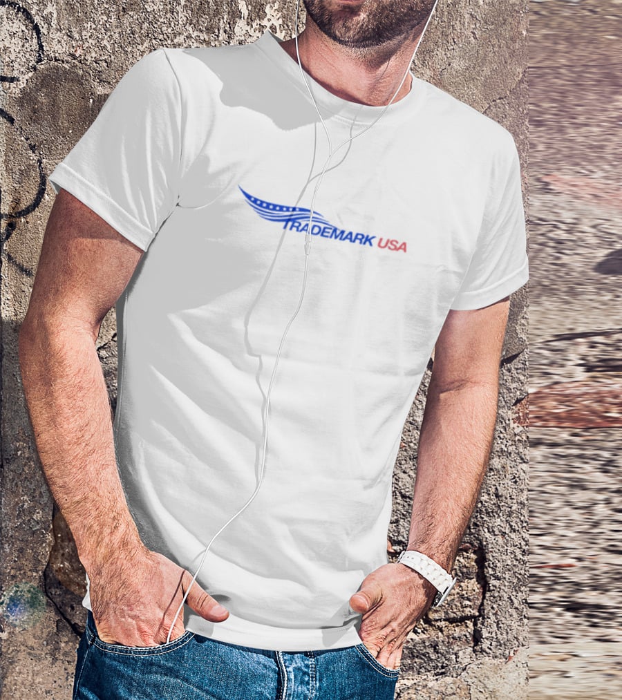 Keem Trademark USA Logo With Blue And Red T-Shirt