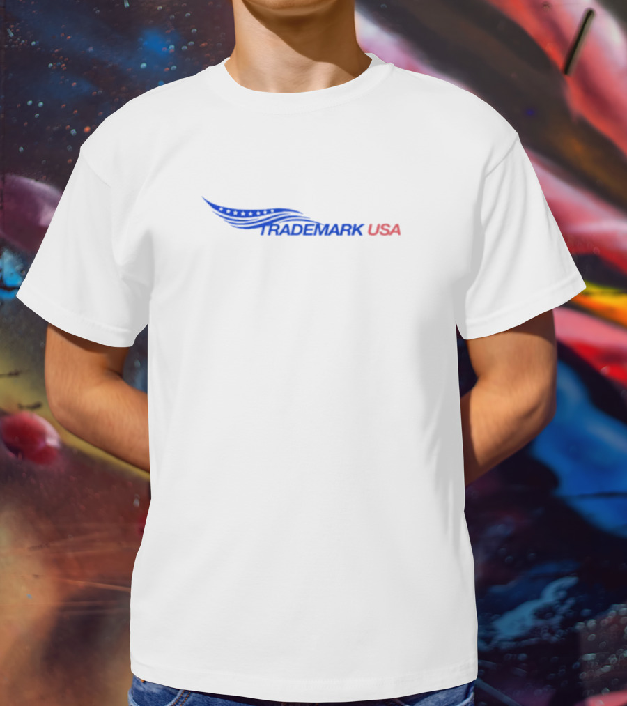 Keem Trademark USA Logo With Blue And Red T-Shirt