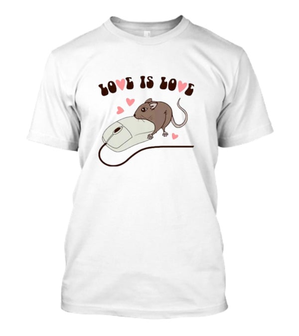 Love Is Love Heart Mouse Computer Mouse T-Shirt