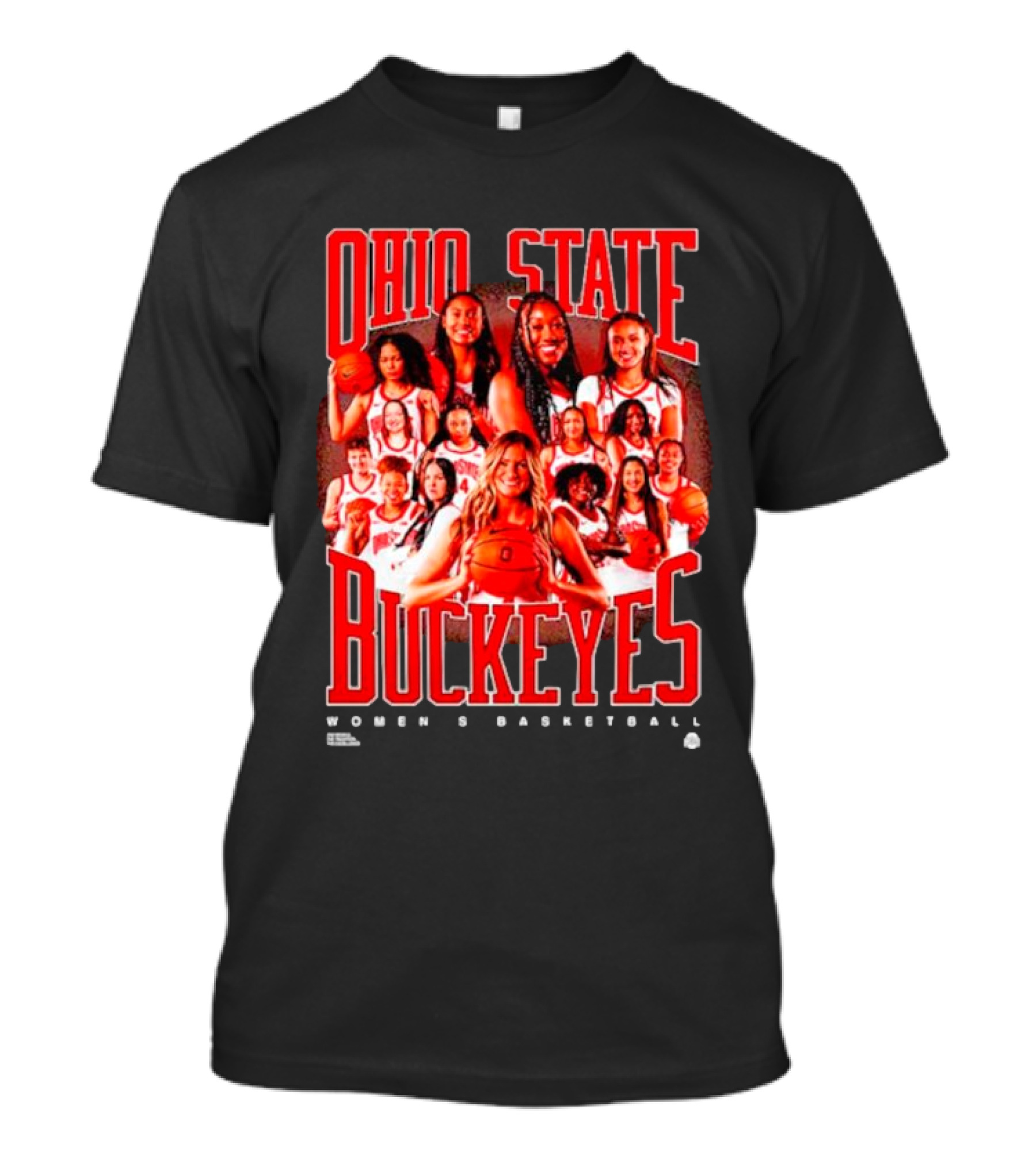 Ohio State Buckeyes Women's Basketball Team Players Group Photo T-Shirt