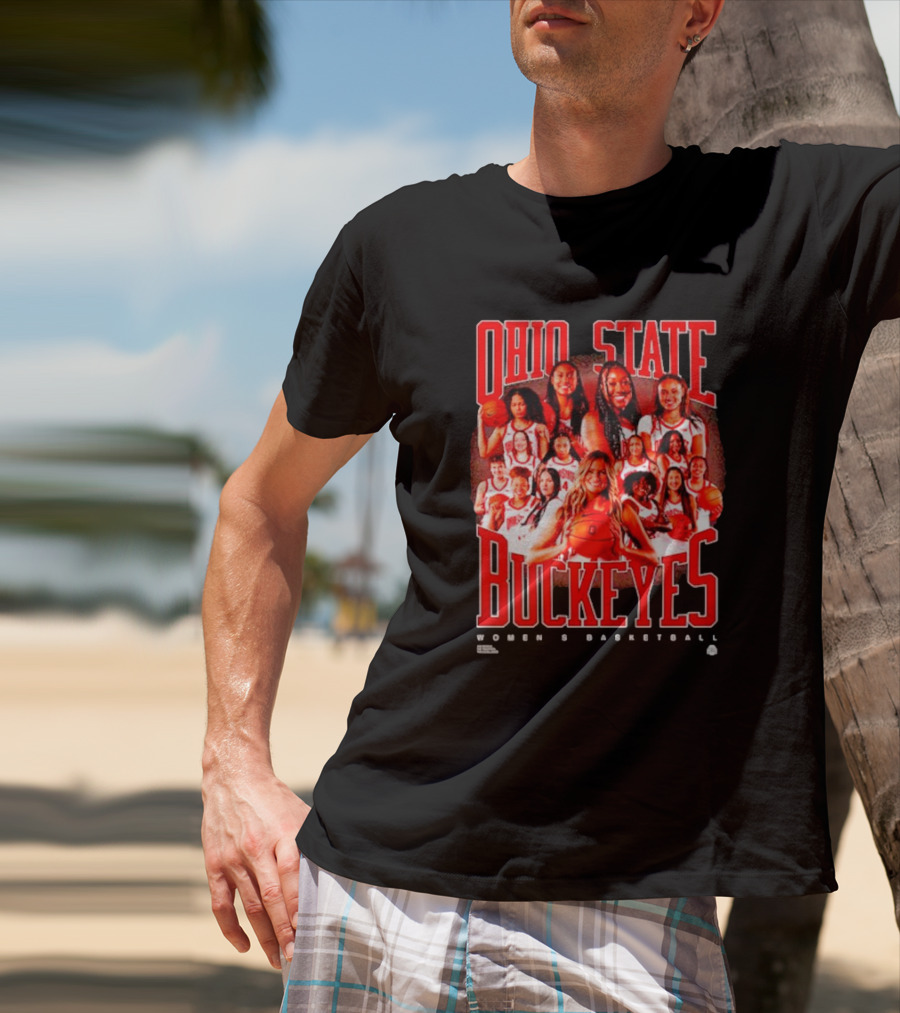 Ohio State Buckeyes Women's Basketball Team Players Group Photo T-Shirt