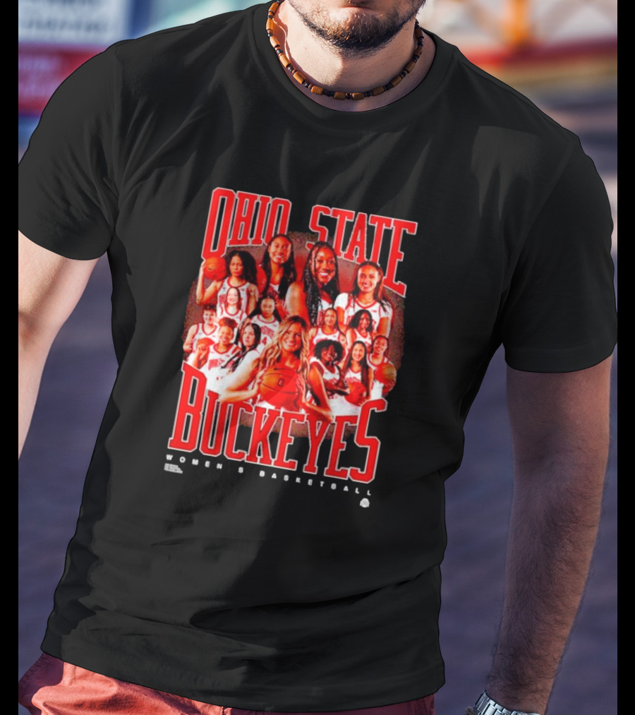 Ohio State Buckeyes Women's Basketball Team Players Group Photo T-Shirt