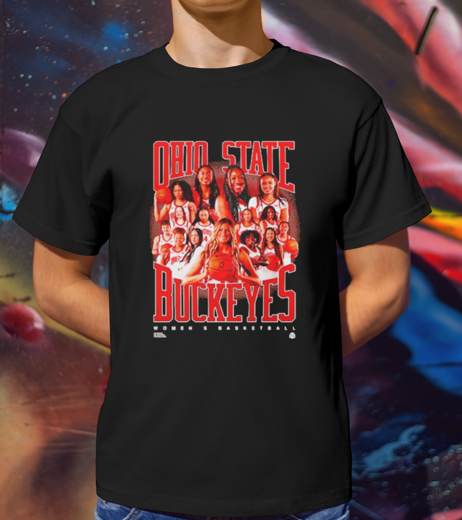 Ohio State Buckeyes Women's Basketball Team Players Group Photo T-Shirt