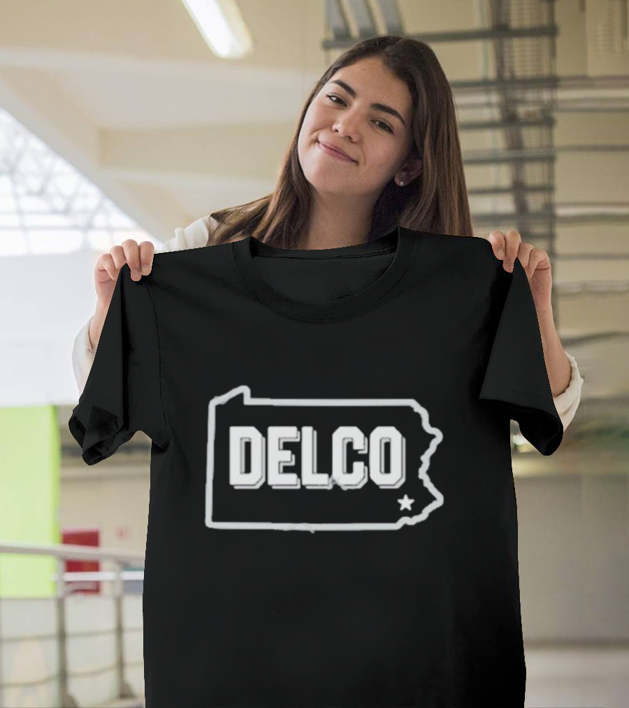 Delco Pennsylvania State Outline Midnight T-Shirt