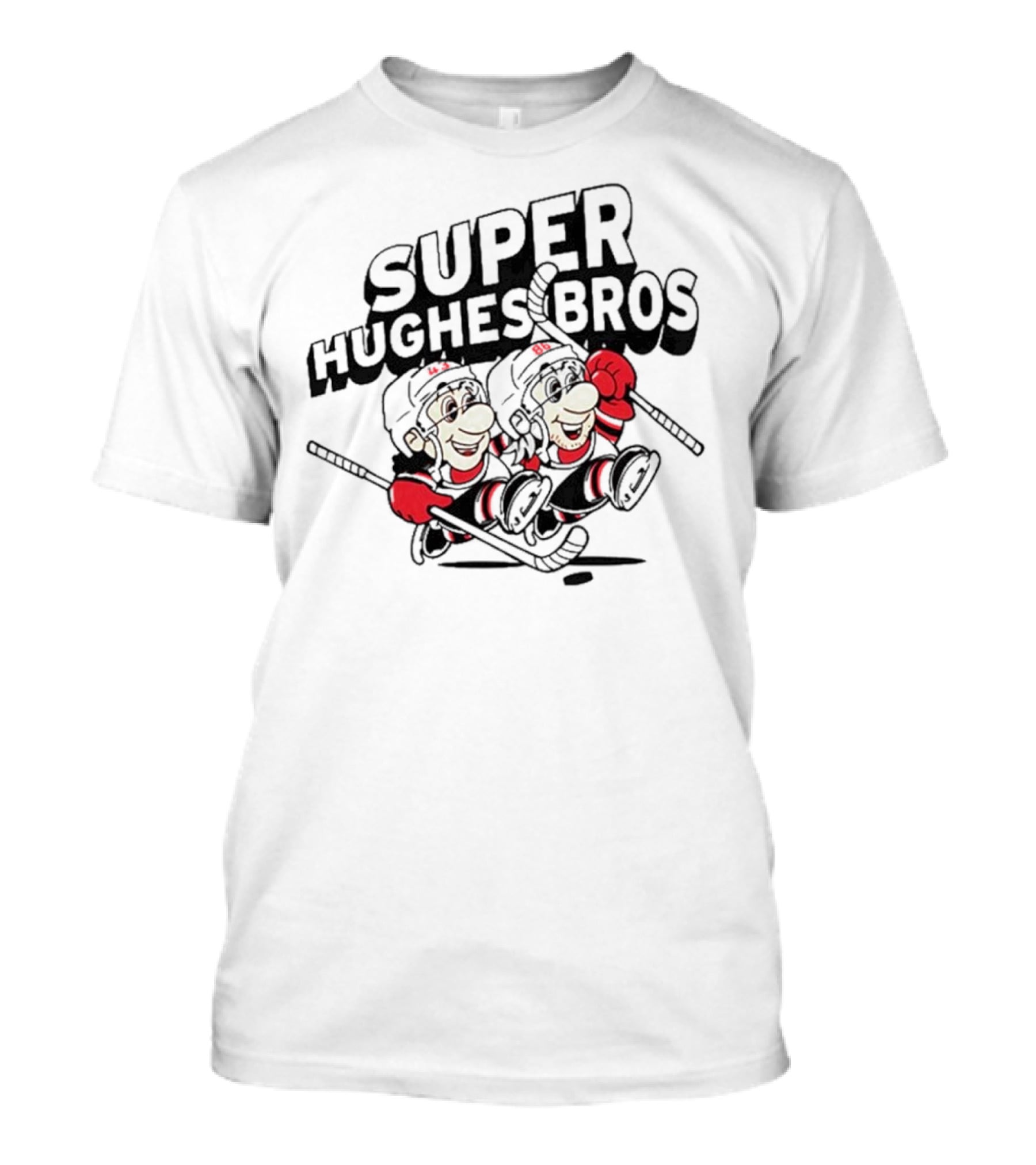 Super Hughes Bros Jack Hughes Luke Hughes Hockey Brothers T-Shirt