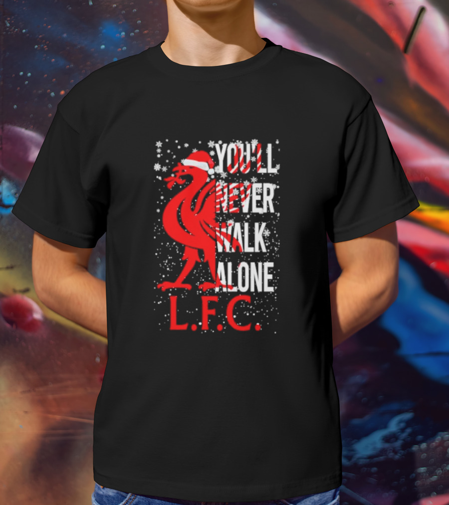 Liverpool Santa You'll Never Walk Alone L.F.C. Christmas T-Shirt