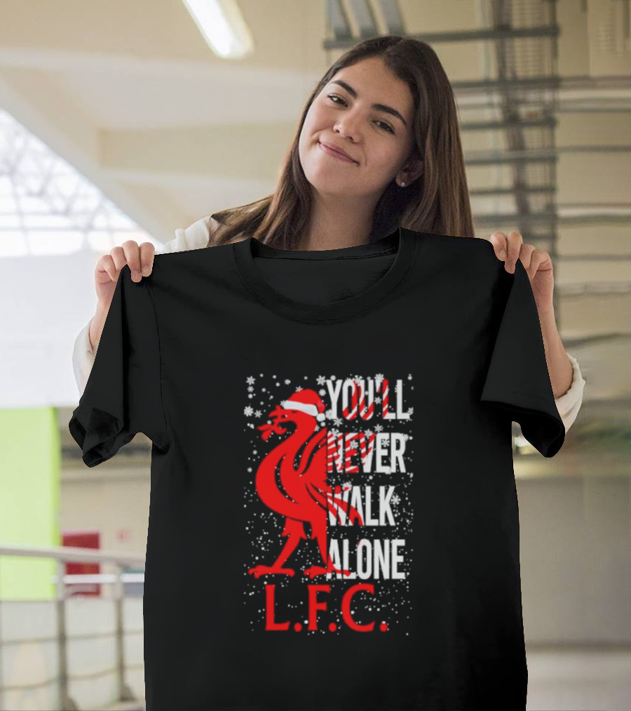 Liverpool Santa You'll Never Walk Alone L.F.C. Christmas T-Shirt