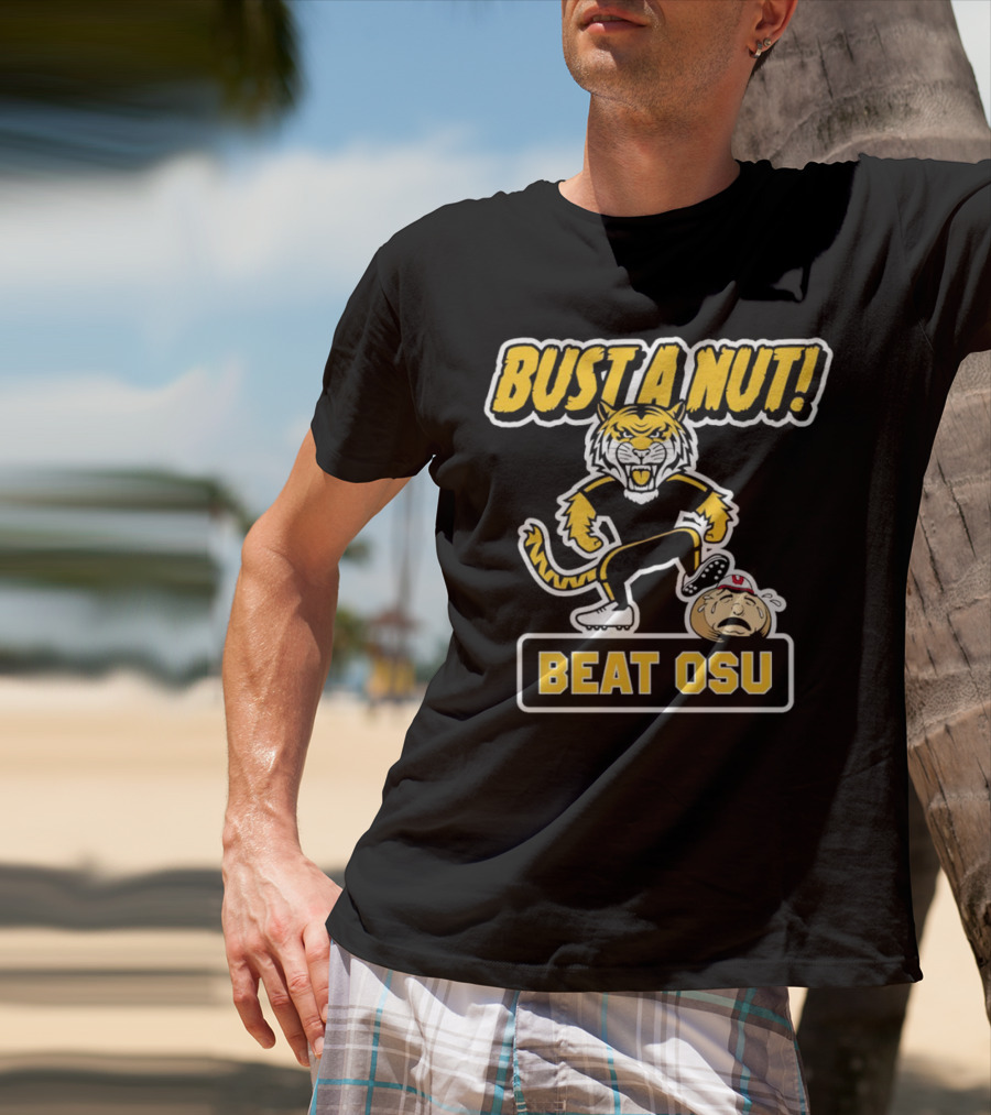 Bust A Nut Beat OSU Missouri Tigers Anti-Ohio State T-Shirt