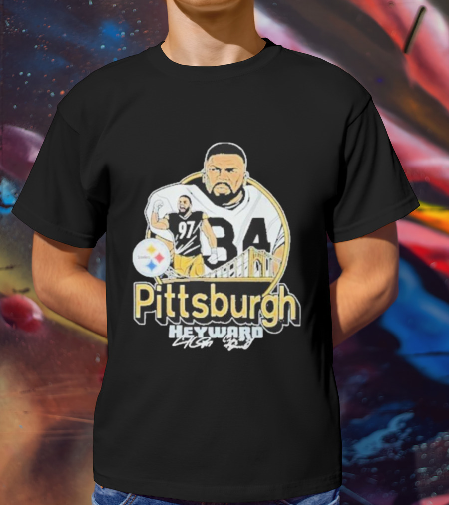 Pittsburgh Heyward 97 Football Steel City Bridge T-Shirt