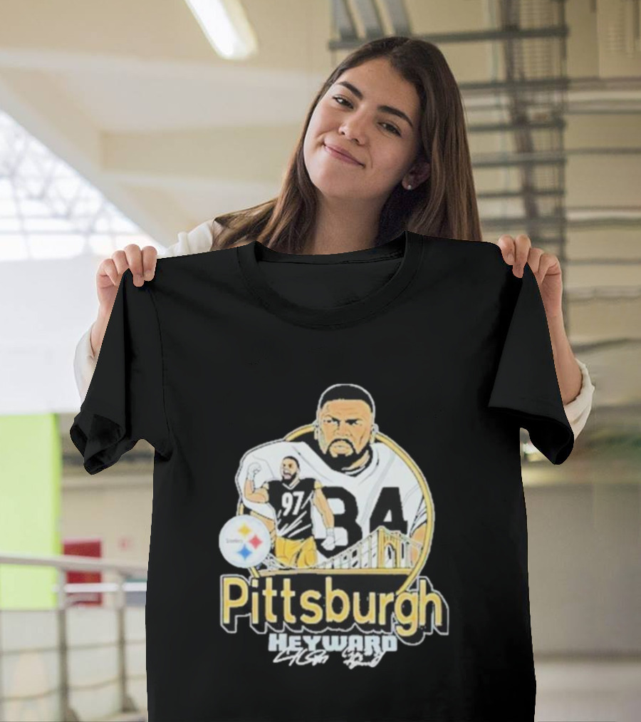 Pittsburgh Heyward 97 Football Steel City Bridge T-Shirt