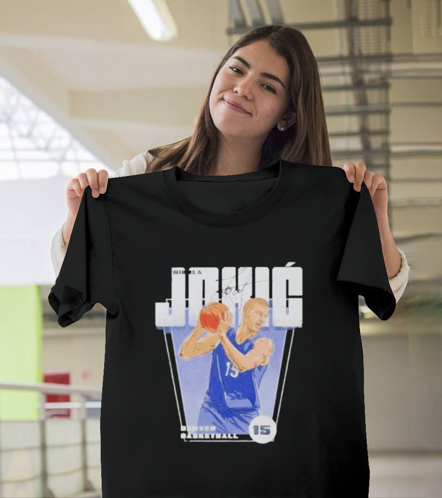 Nikola Jokic 15 Denver Basketball Premiere T-Shirt