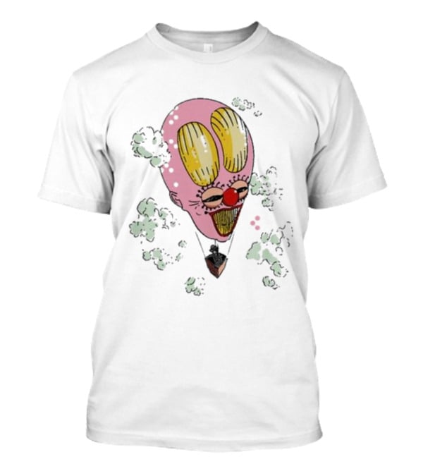 Balloon Head In Cloud With Clown Face T-Shirt