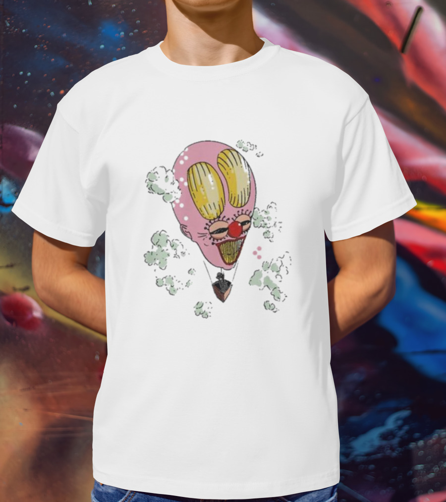 Balloon Head In Cloud With Clown Face T-Shirt
