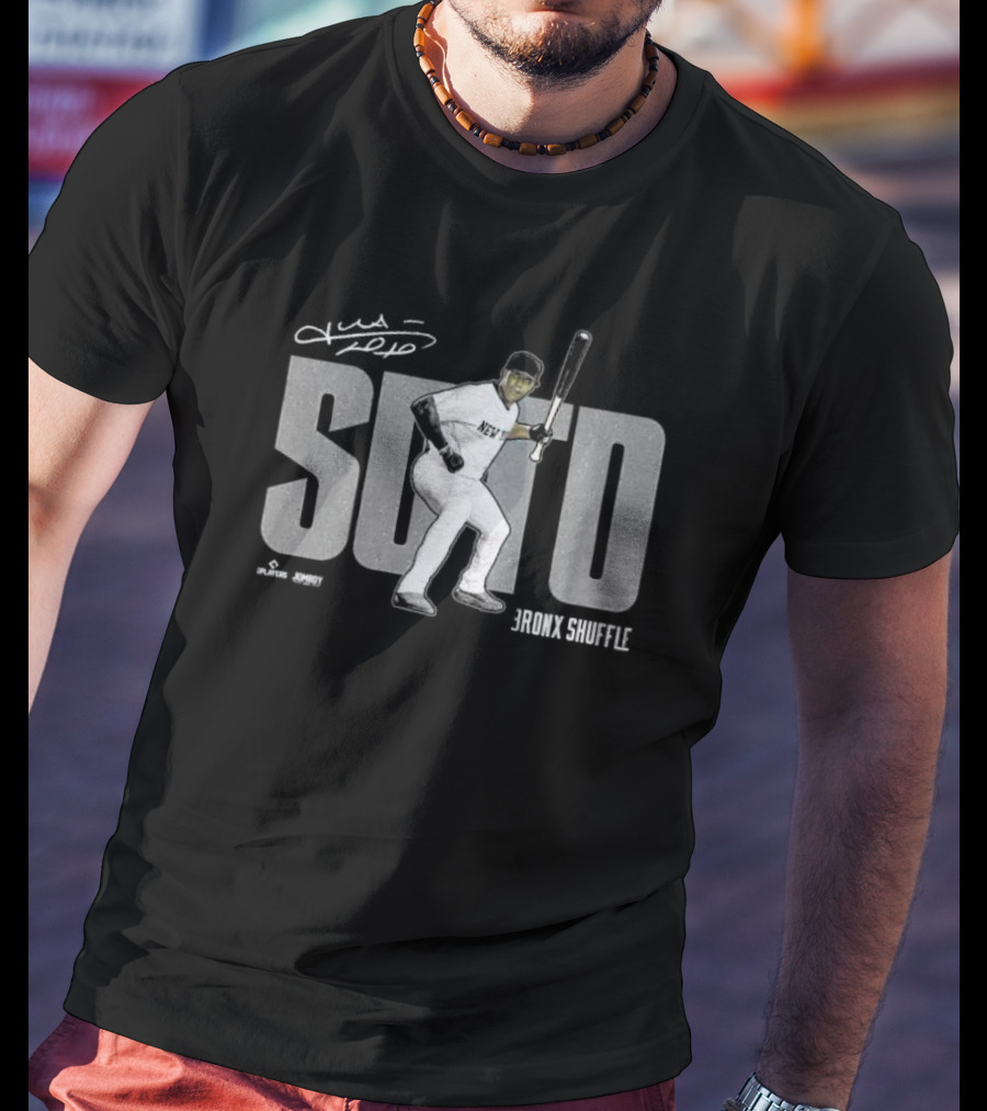 Soto Bronx Shuffle New York Yankees Player Signature T-Shirt