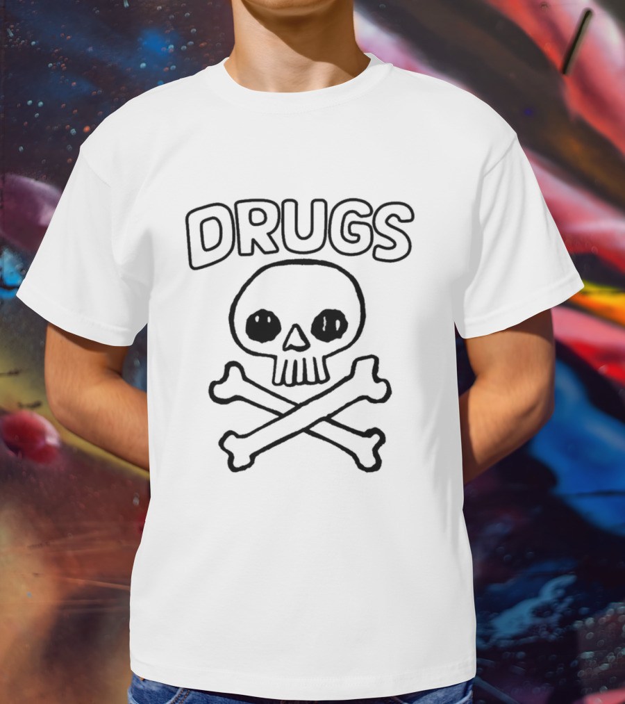 Night Channels Skull And Crossbones Drugs T-Shirt