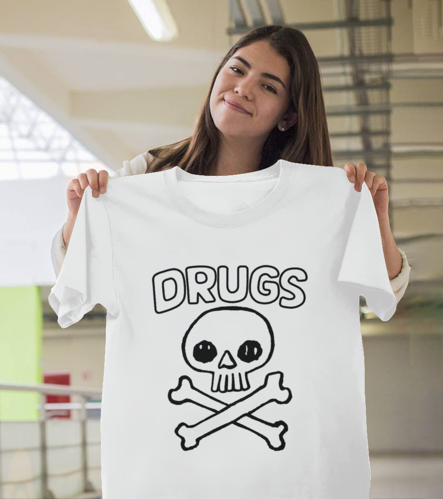 Night Channels Skull And Crossbones Drugs T-Shirt