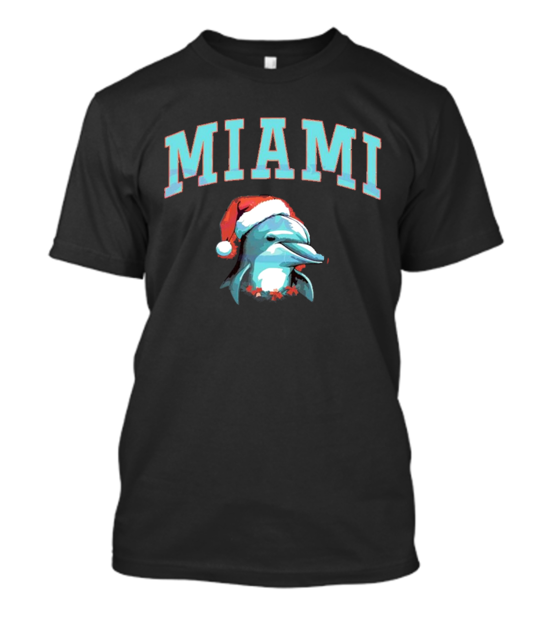 Miami Dolphins Santa Christmas Miami T-Shirt
