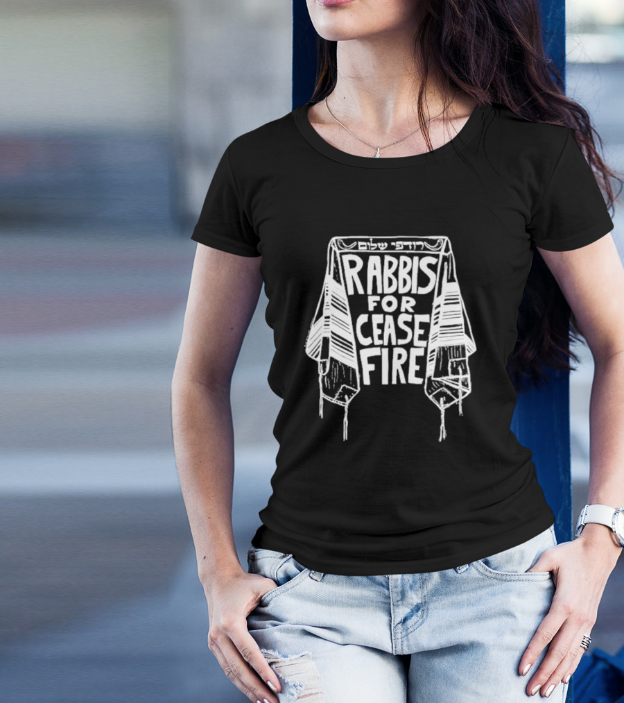 Rabbis For Cease Fire With Tallit Peace T-Shirt