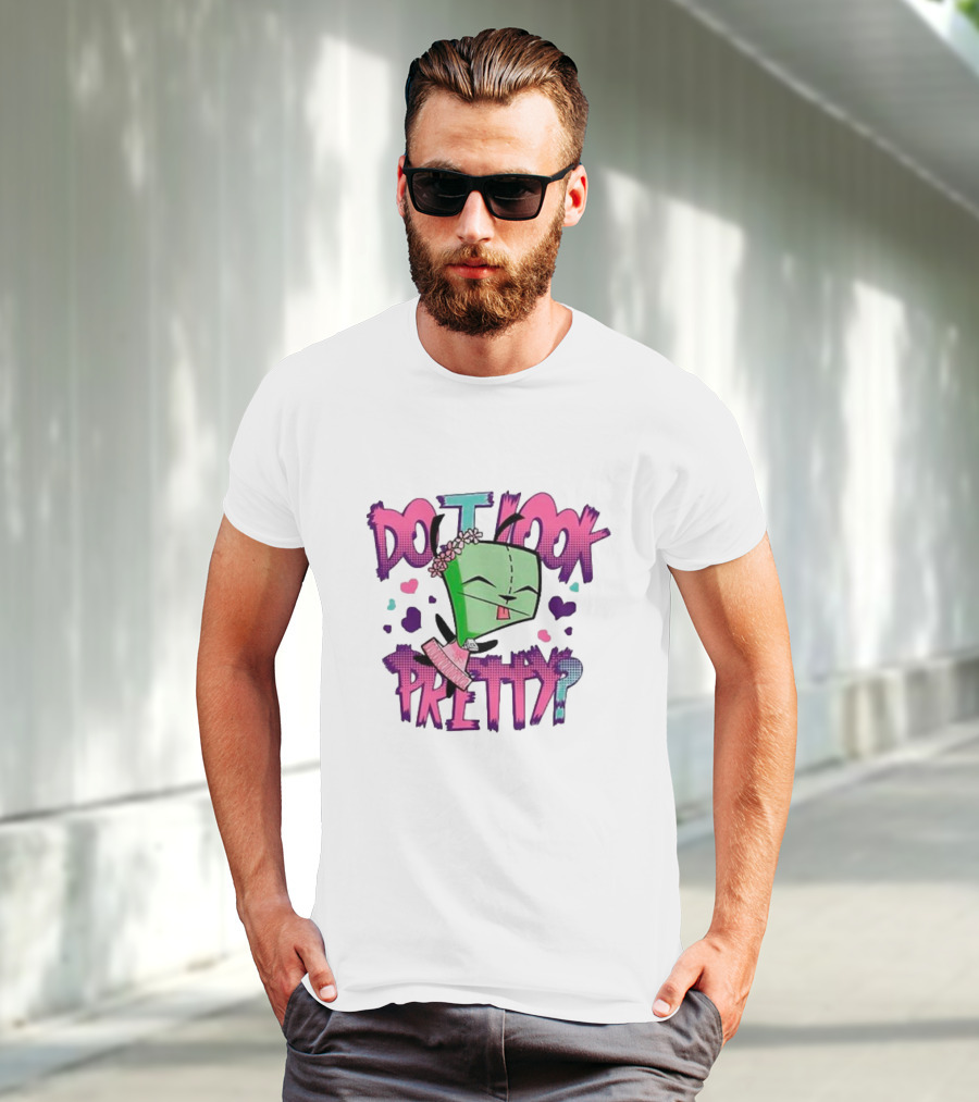 Do I Look Pretty Gir Inspired Expression With Pink And Green Accents T-Shirt