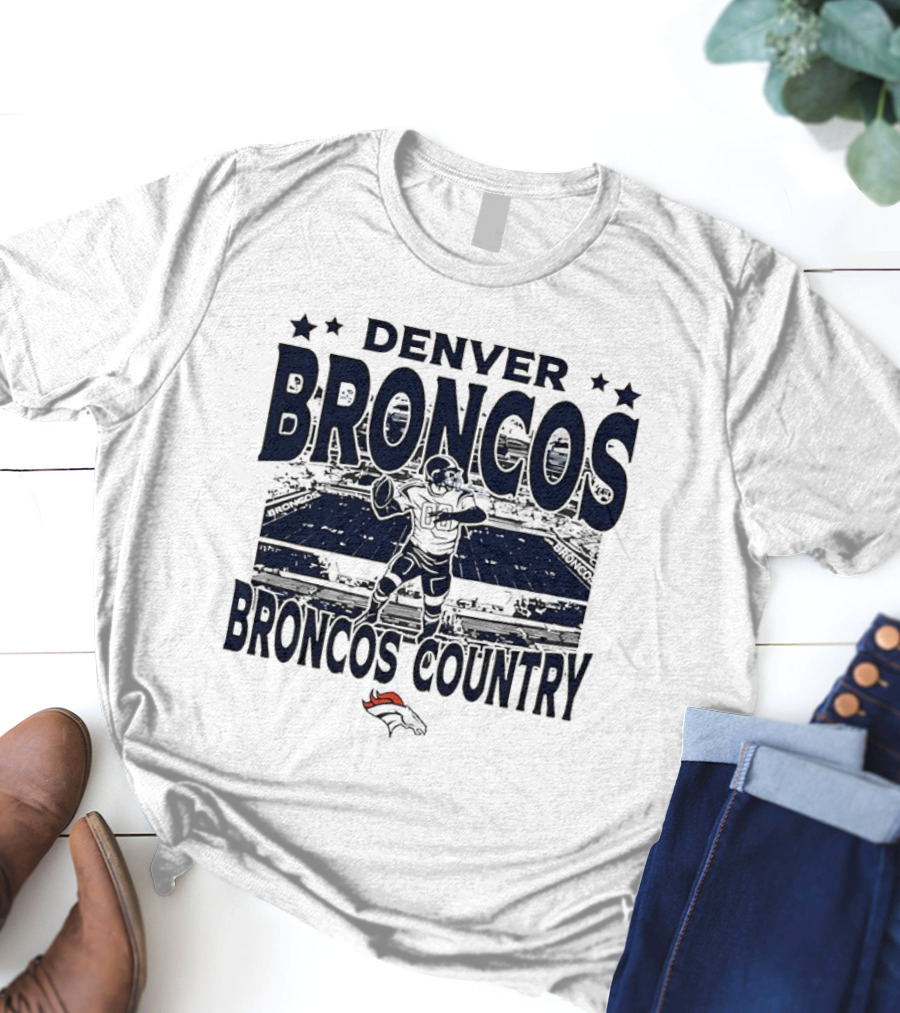 DENVER BRONCOS BRONCOS COUNTRY STADIUM FOOTBALL PLAYER T-Shirt