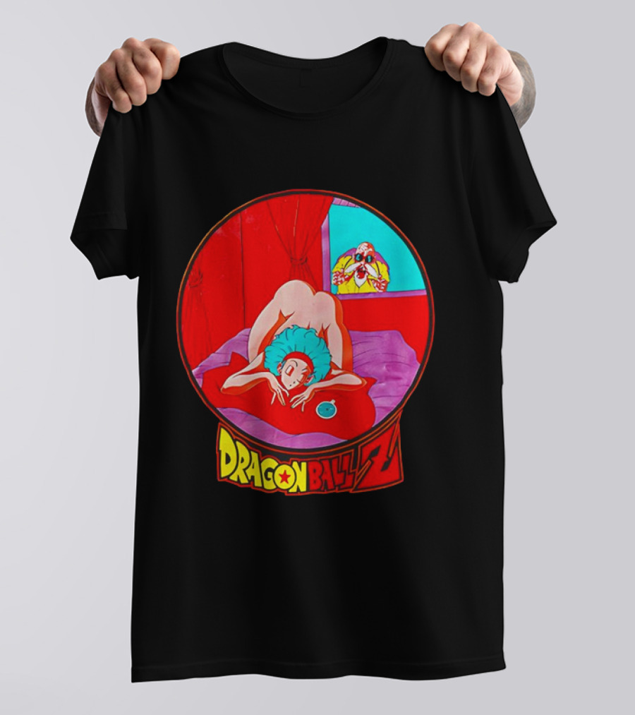Dragon Ball Z Master Roshi Peeping Vintage Scene With Bulma T-Shirt