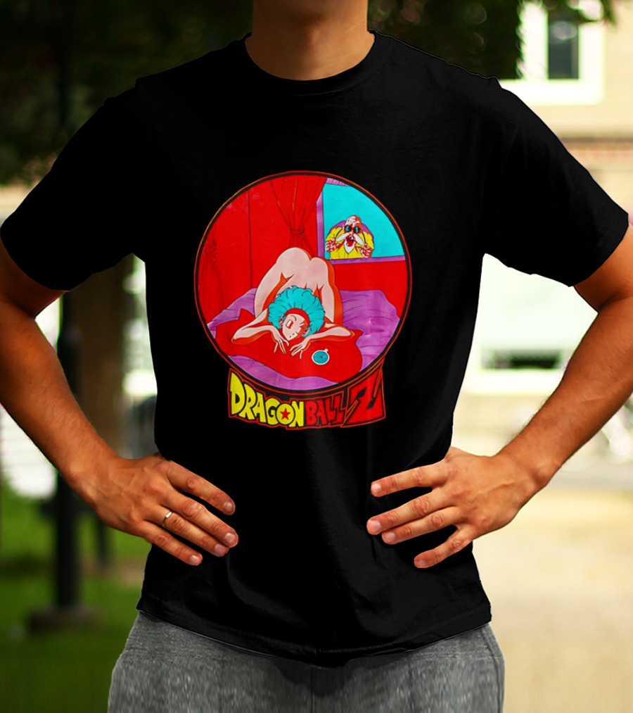 Dragon Ball Z Master Roshi Peeping Vintage Scene With Bulma T-Shirt