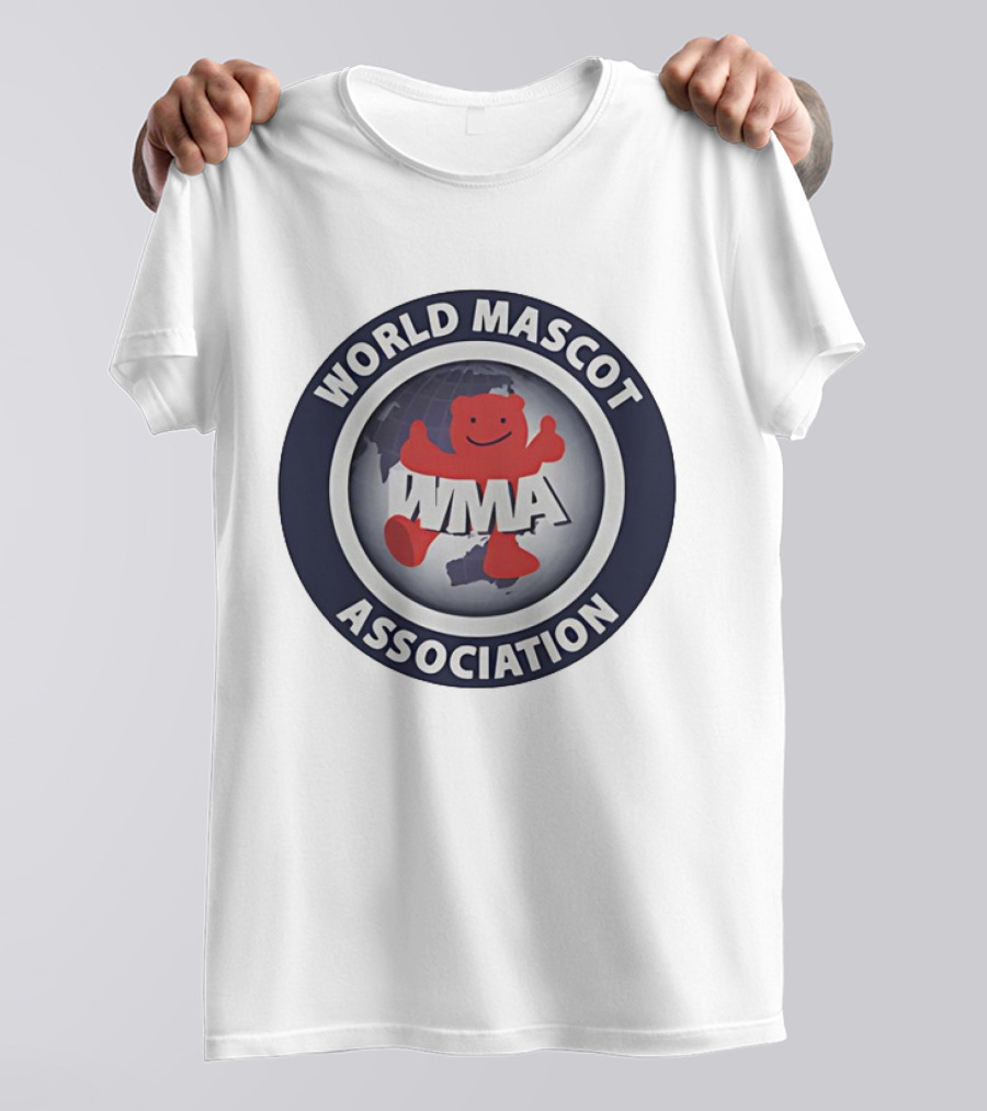 World Mascot Association WMA Logo Red Mascot Globe T-Shirt