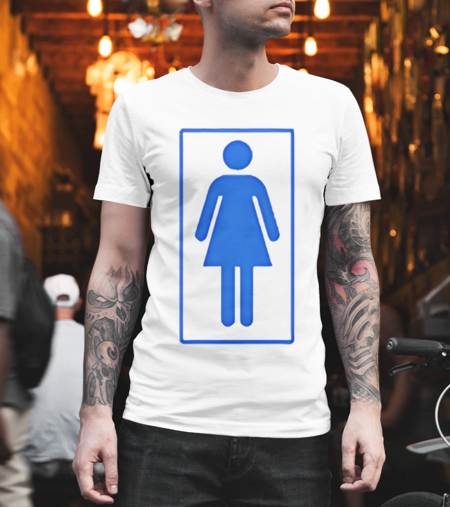 Na Kel Smith Mid90s Women Toilet Symbol Blue Sign T-Shirt