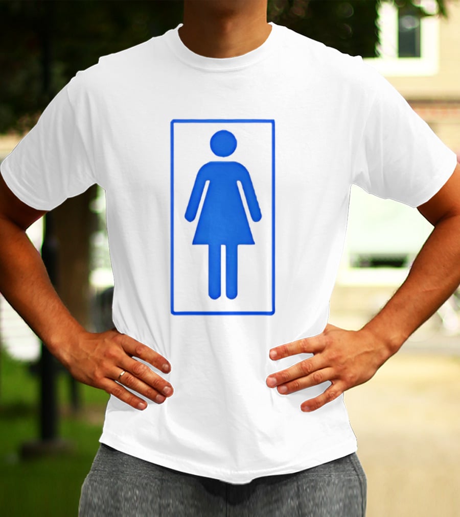 Na Kel Smith Mid90s Women Toilet Symbol Blue Sign T-Shirt