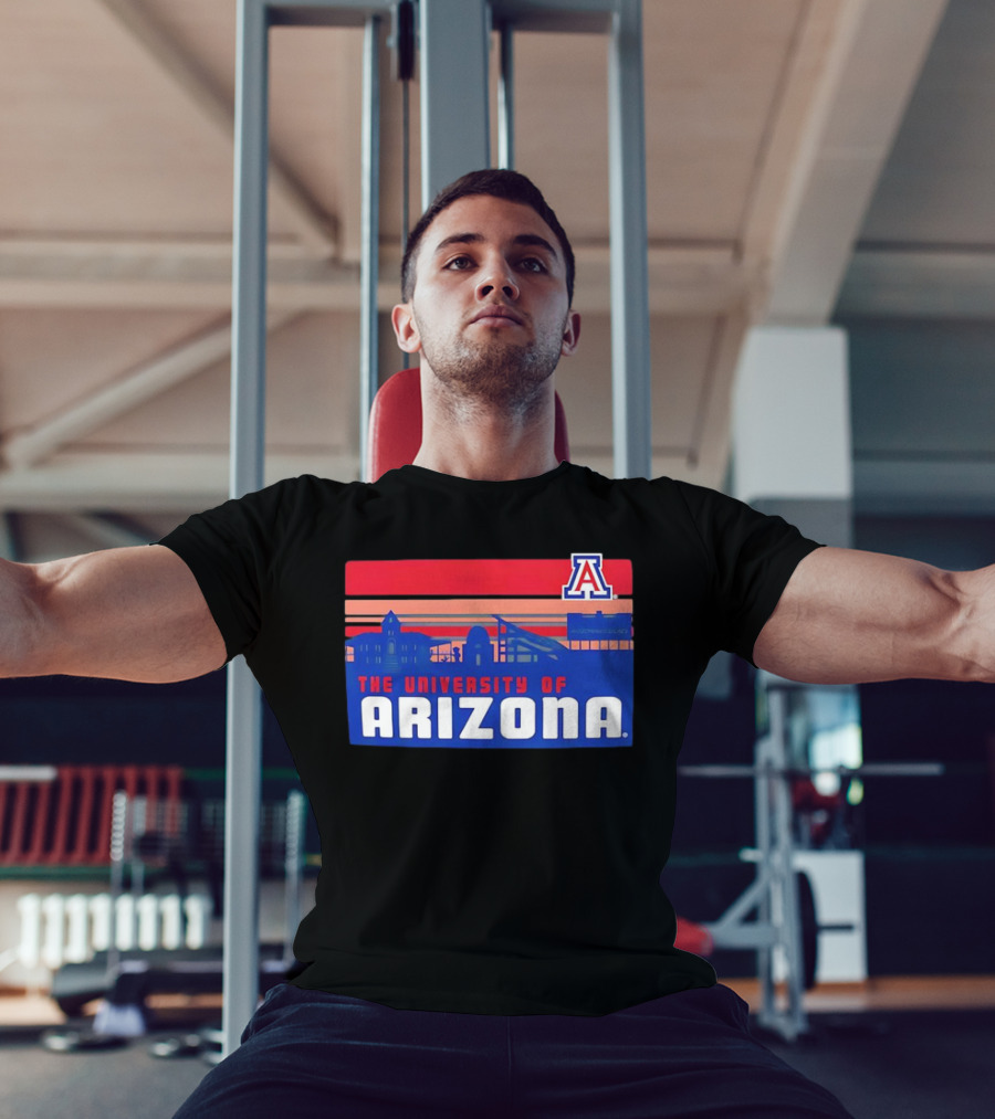 Arizona Wildcats University Of Arizona Skyline Retro T-Shirt