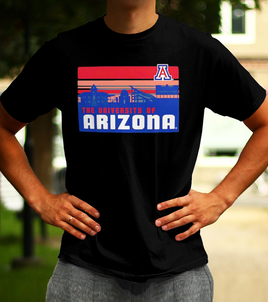 Arizona Wildcats University Of Arizona Skyline Retro T-Shirt
