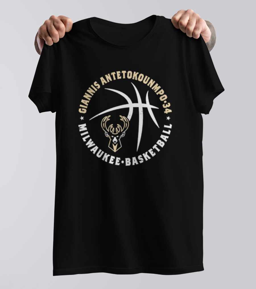 Giannis Antetokounmpo 34 Milwaukee Basketball T-Shirt