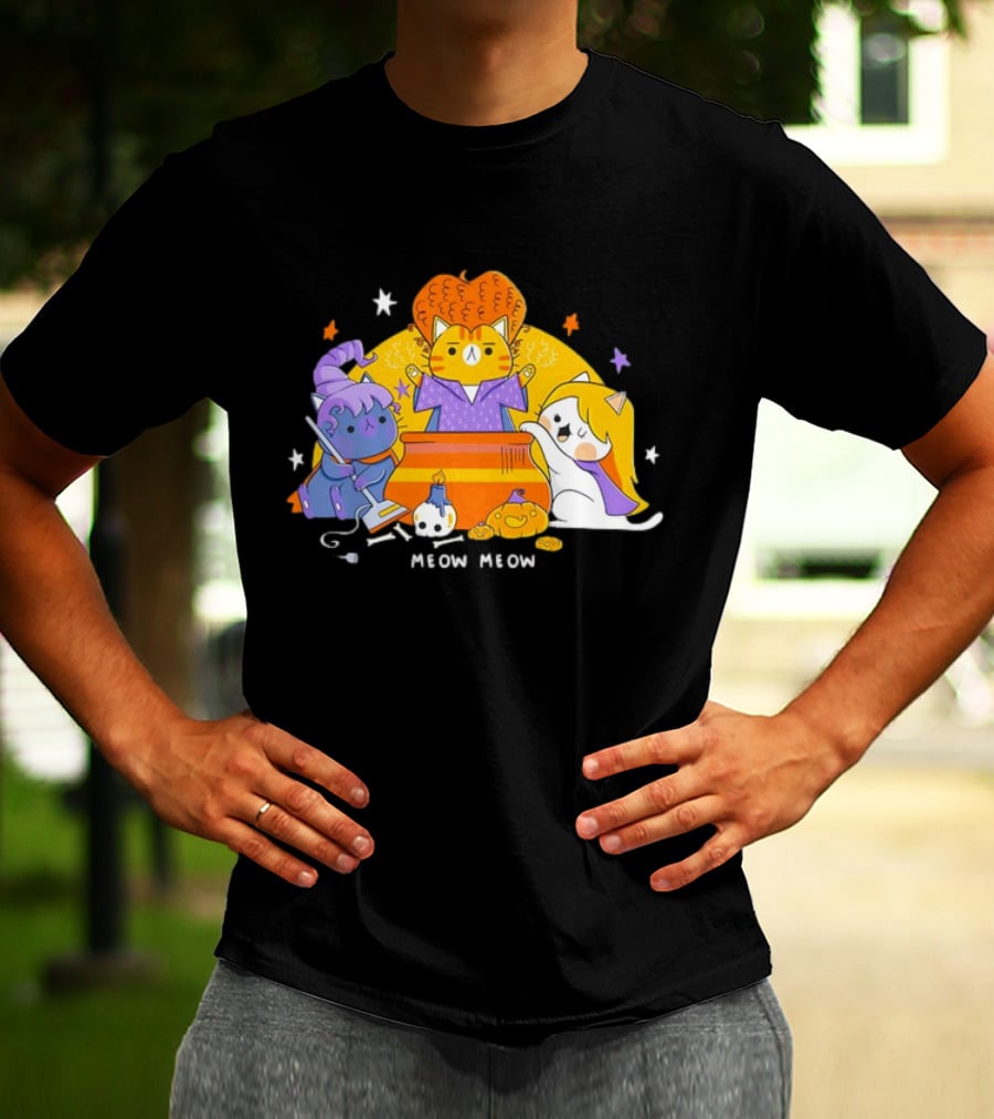 Meow Meow Hocus Pocus The Sanderson Cat Sisters T-Shirt