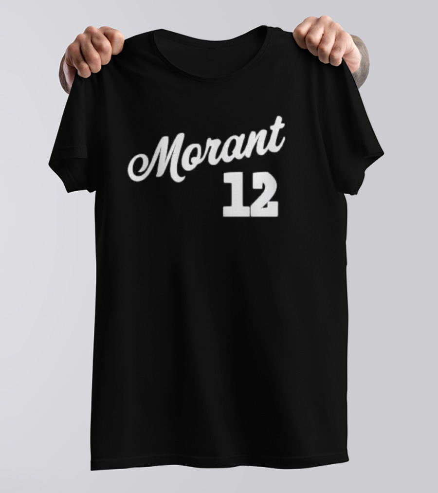 Morant 12 Memphis Script Basketball Ja Morant T-Shirt